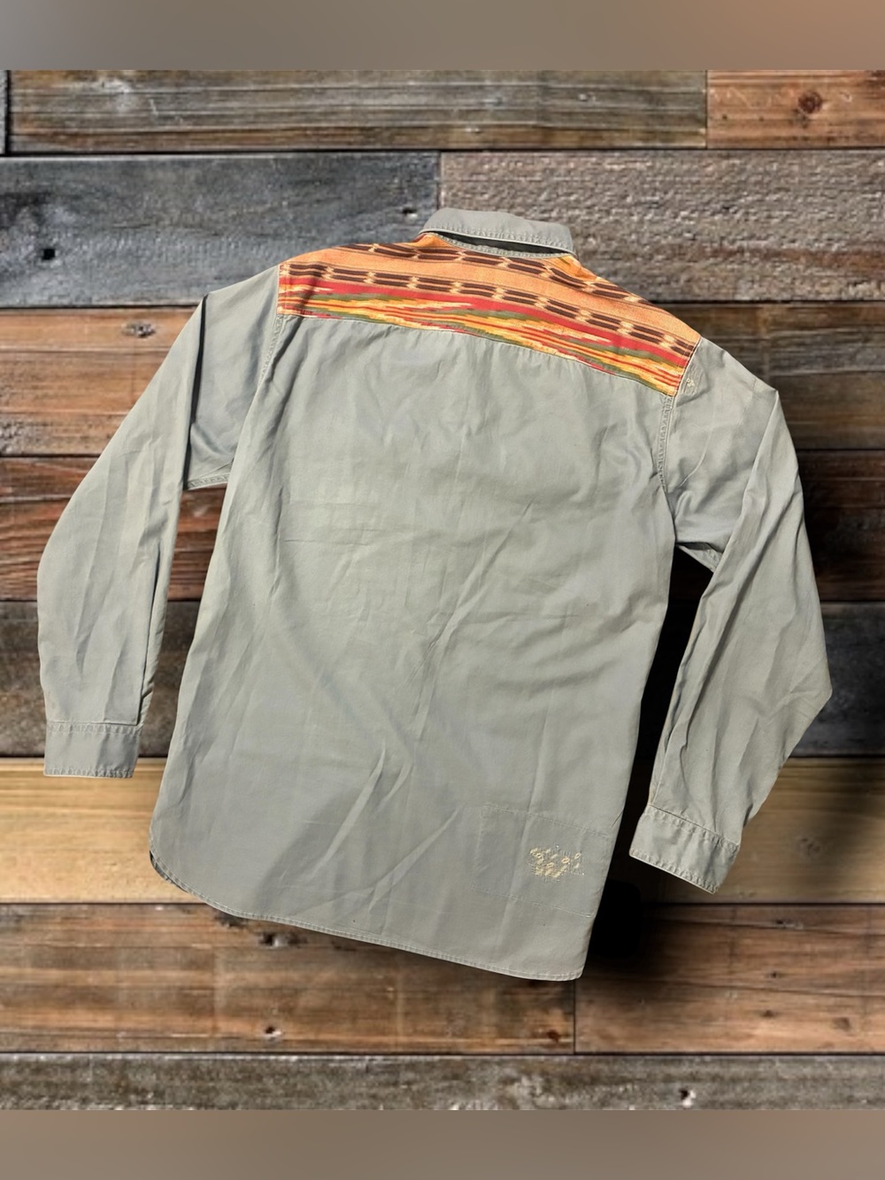 VINTAGE 90’s POLO RALPH LAUREN DISTRESSED WESTERN STYLE SHIRT- SIZE MEDIUM